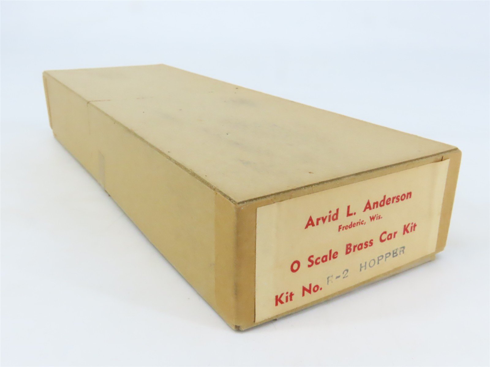 O Scale 2-Rail Arvid L. Anderson BRASS Kit #R-2 Undecorated 2-Bay Open Hopper