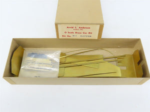 O 2-Rail Arvid L. Anderson BRASS Kit #R-1 Undecorated 2-Bay Peak-End Open Hopper
