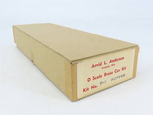 O 2-Rail Arvid L. Anderson BRASS Kit #R-1 Undecorated 2-Bay Peak-End Open Hopper