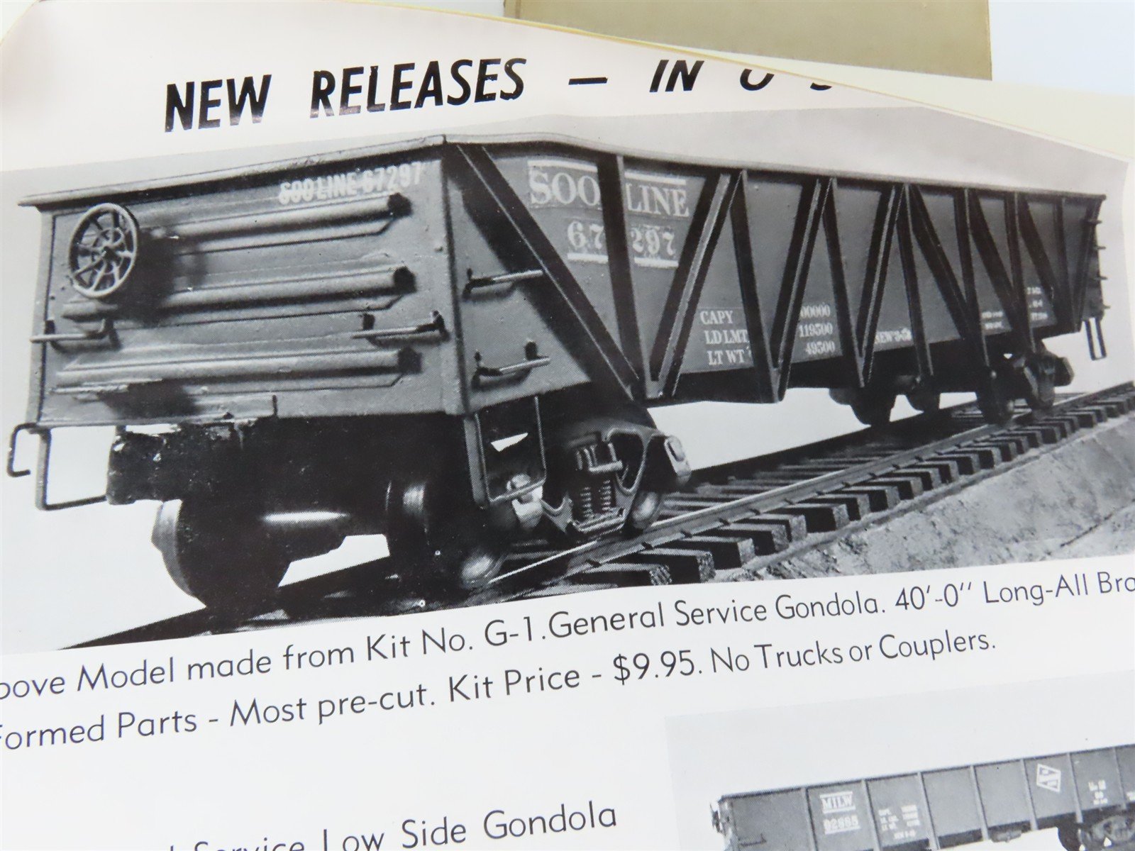O Scale 2-Rail Arvid L. Anderson BRASS Kit #G-2 Undecorated 40' Gondola