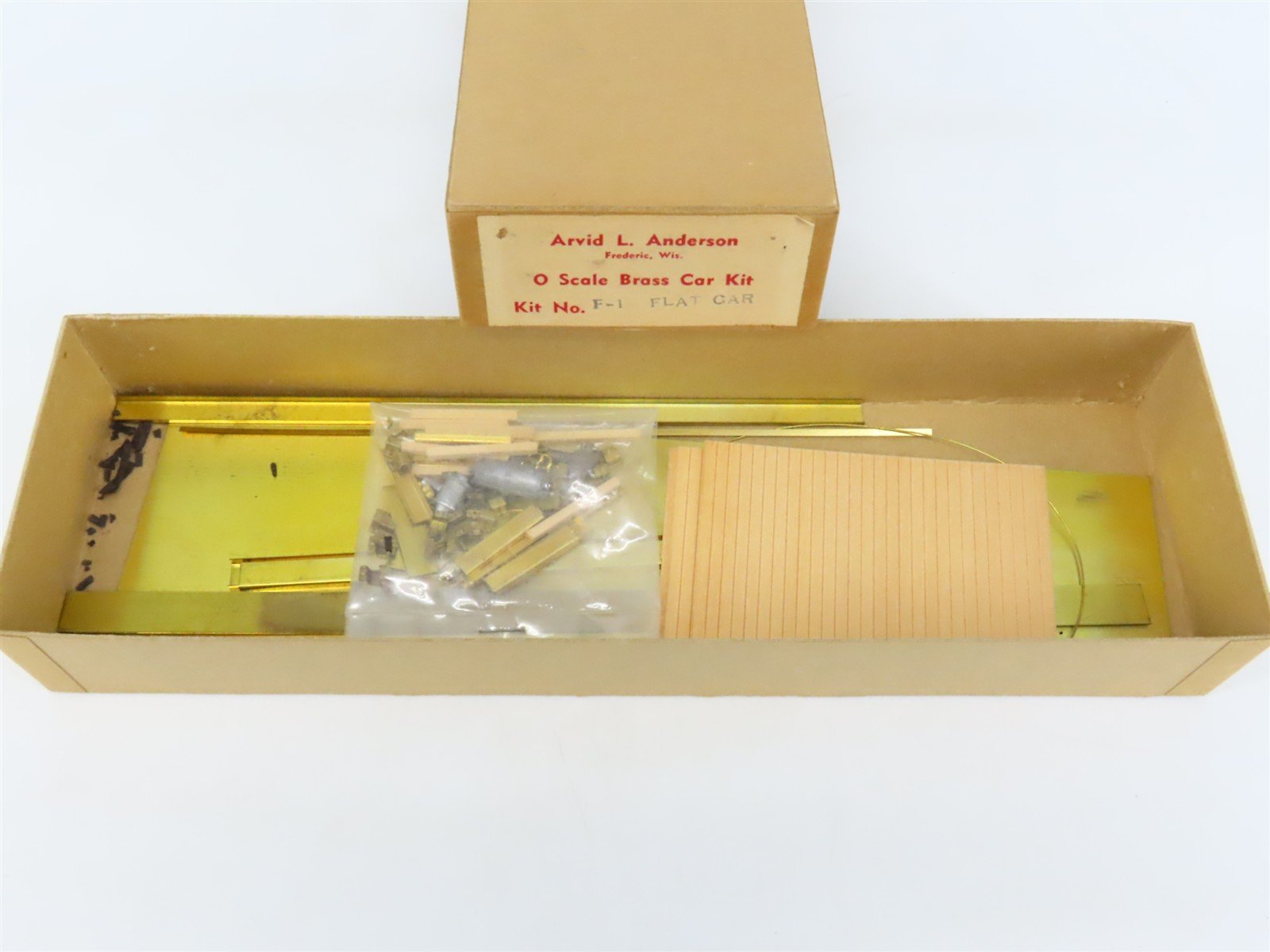 O Scale 2-Rail Arvid L. Anderson BRASS Kit #F-1 Undecorated 40' Flat Car