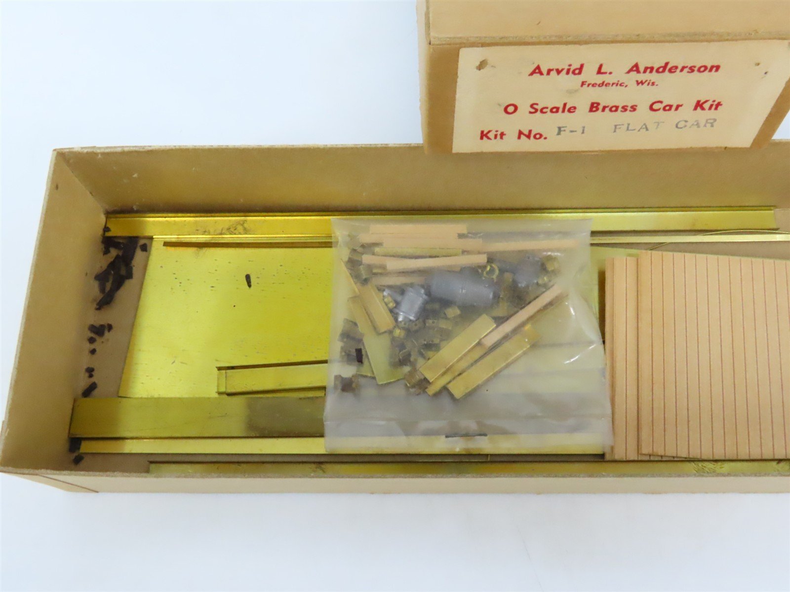 O Scale 2-Rail Arvid L. Anderson BRASS Kit #F-1 Undecorated 40' Flat Car