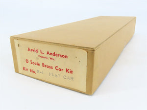 O Scale 2-Rail Arvid L. Anderson BRASS Kit #F-1 Undecorated 40' Flat Car