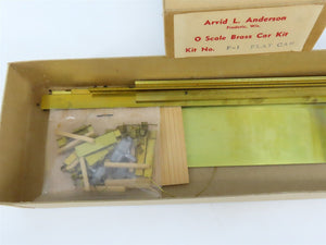 O Scale 2-Rail Arvid L. Anderson BRASS Kit #F-1 Undecorated 40' Flat Car