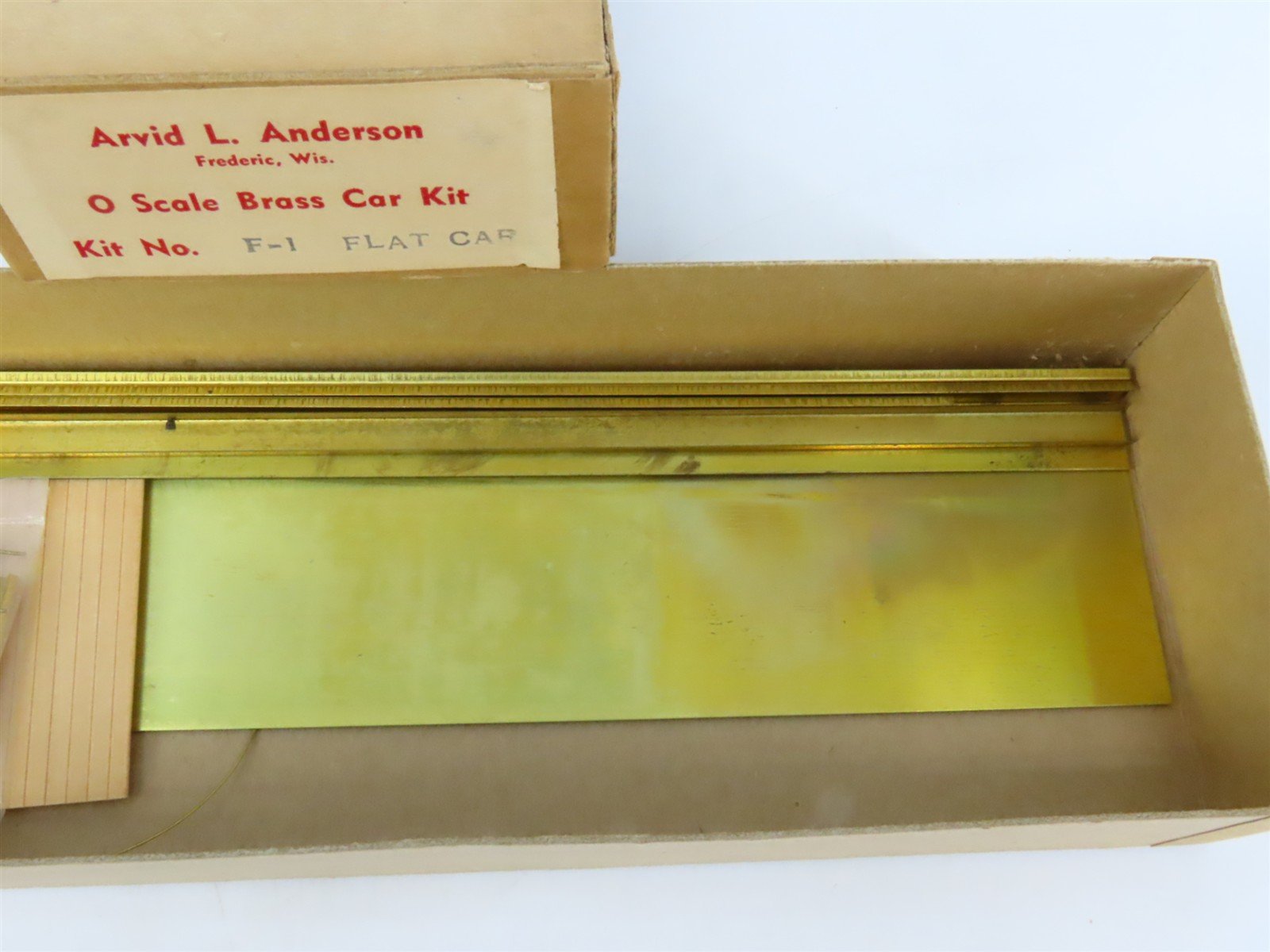 O Scale 2-Rail Arvid L. Anderson BRASS Kit #F-1 Undecorated 40' Flat Car