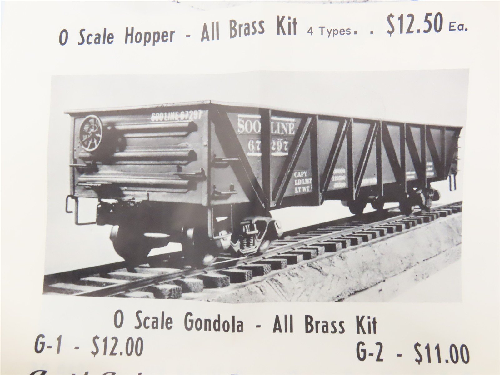 O Scale 2-Rail Arvid L. Anderson BRASS Kit #G-1 Undecorated 40' Gondola