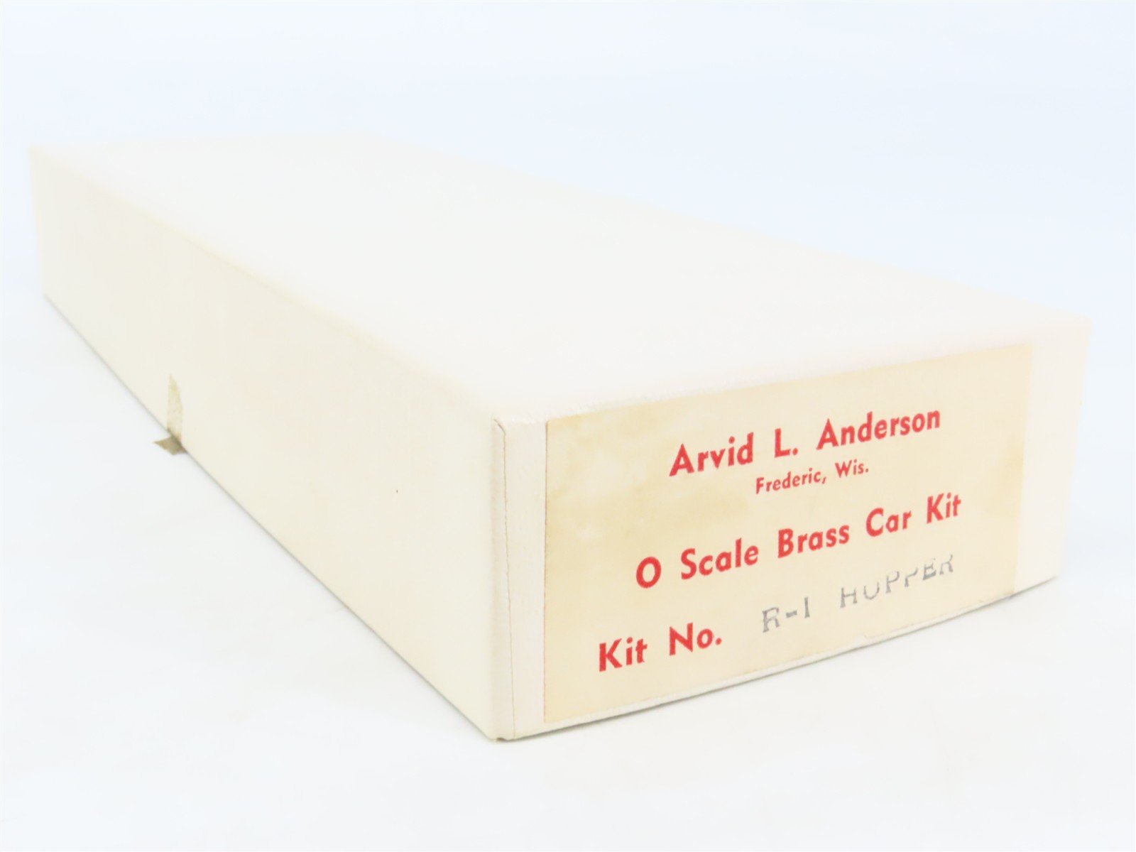 O 2-Rail Arvid L. Anderson BRASS Kit #R-1 Undecorated 2-Bay Peak-End Open Hopper