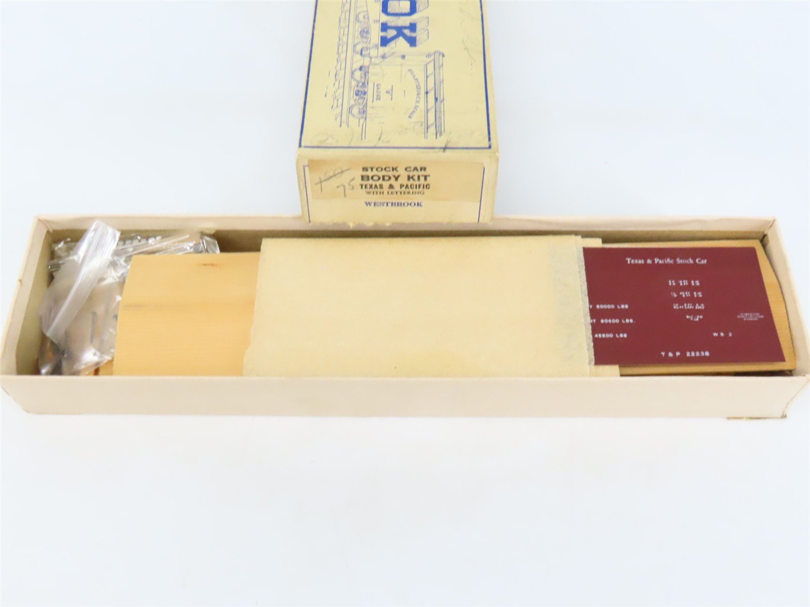 O Scale 2-Rail Westbrook Craftsman Kit T&P Texas & Pacific 40' Stock Car #22238