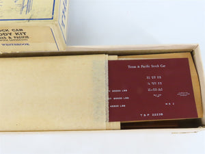 O Scale 2-Rail Westbrook Craftsman Kit T&P Texas & Pacific 40' Stock Car #22238