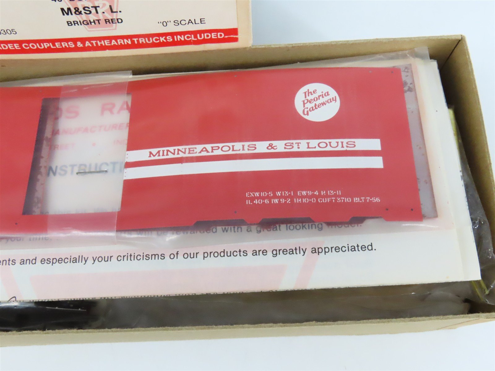 O Scale 2-Rail Reynolds Athearn Kit 0305 M&StL 