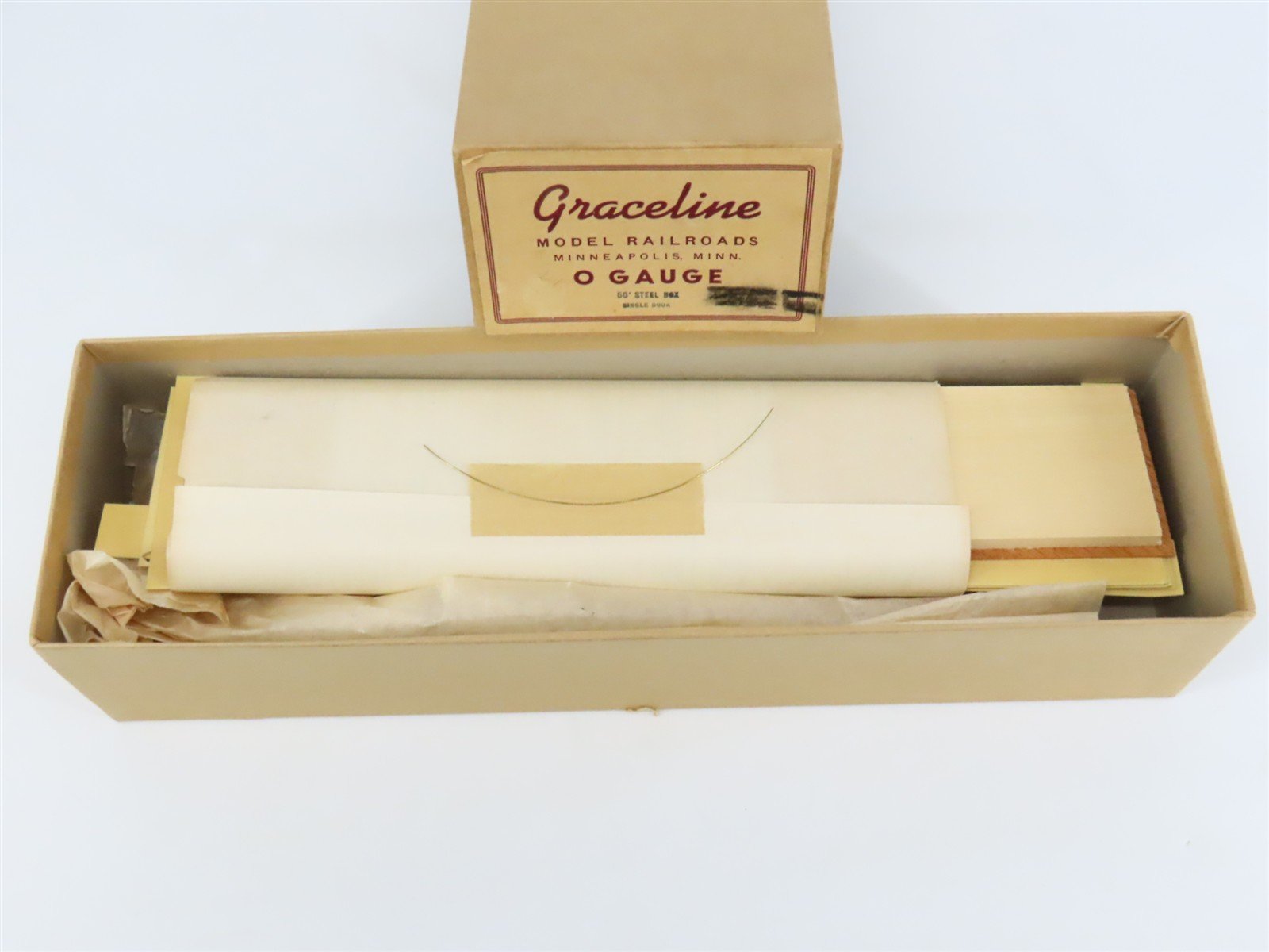 O Scale 2-Rail Graceline Kit Undecorated 50' Double Door Box Car