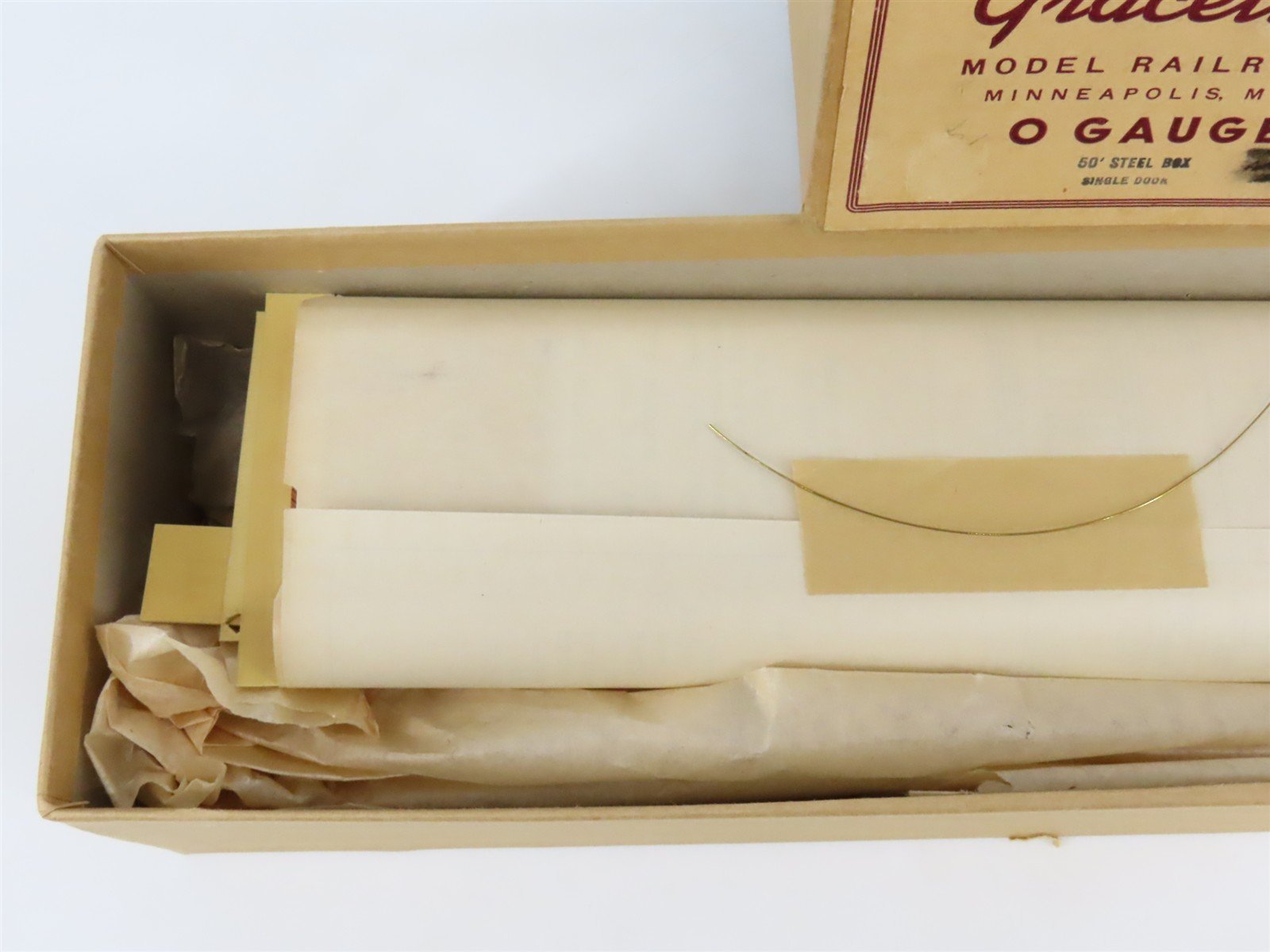 O Scale 2-Rail Graceline Kit Undecorated 50' Double Door Box Car