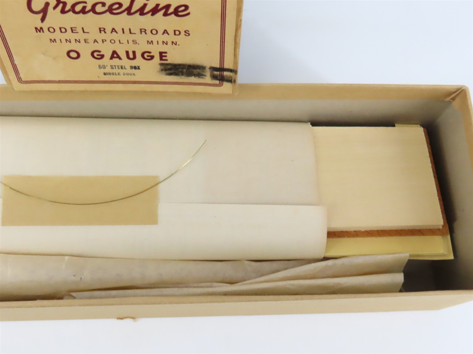 O Scale 2-Rail Graceline Kit Undecorated 50' Double Door Box Car