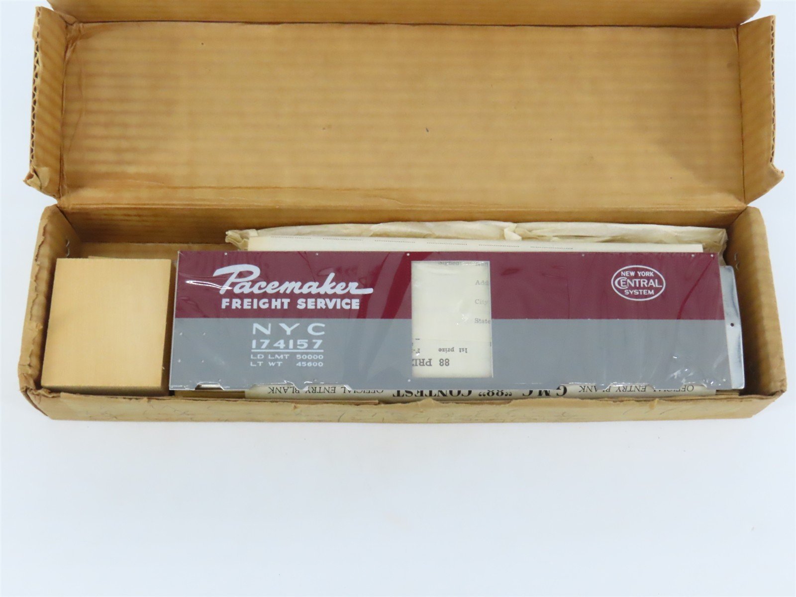 O Scale 2-Rail General Models Kit NYC Pacemaker 40' Steel Box Car #174157
