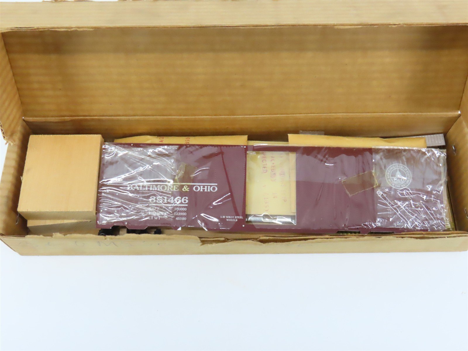 O Scale 2-Rail General Models Kit B&O Baltimore & Ohio 40' Steel Box Car #351466
