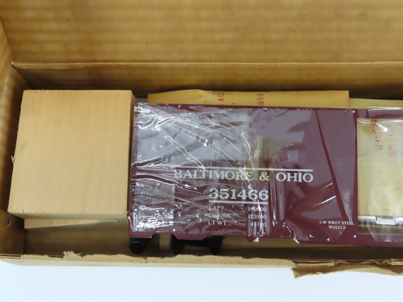 O Scale 2-Rail General Models Kit B&O Baltimore & Ohio 40' Steel Box Car #351466