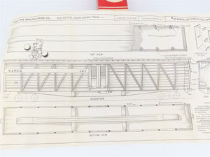 O Scale 2-Rail Wardie Jay Craftsman Kit Undecorated 70' Circus Stock Car