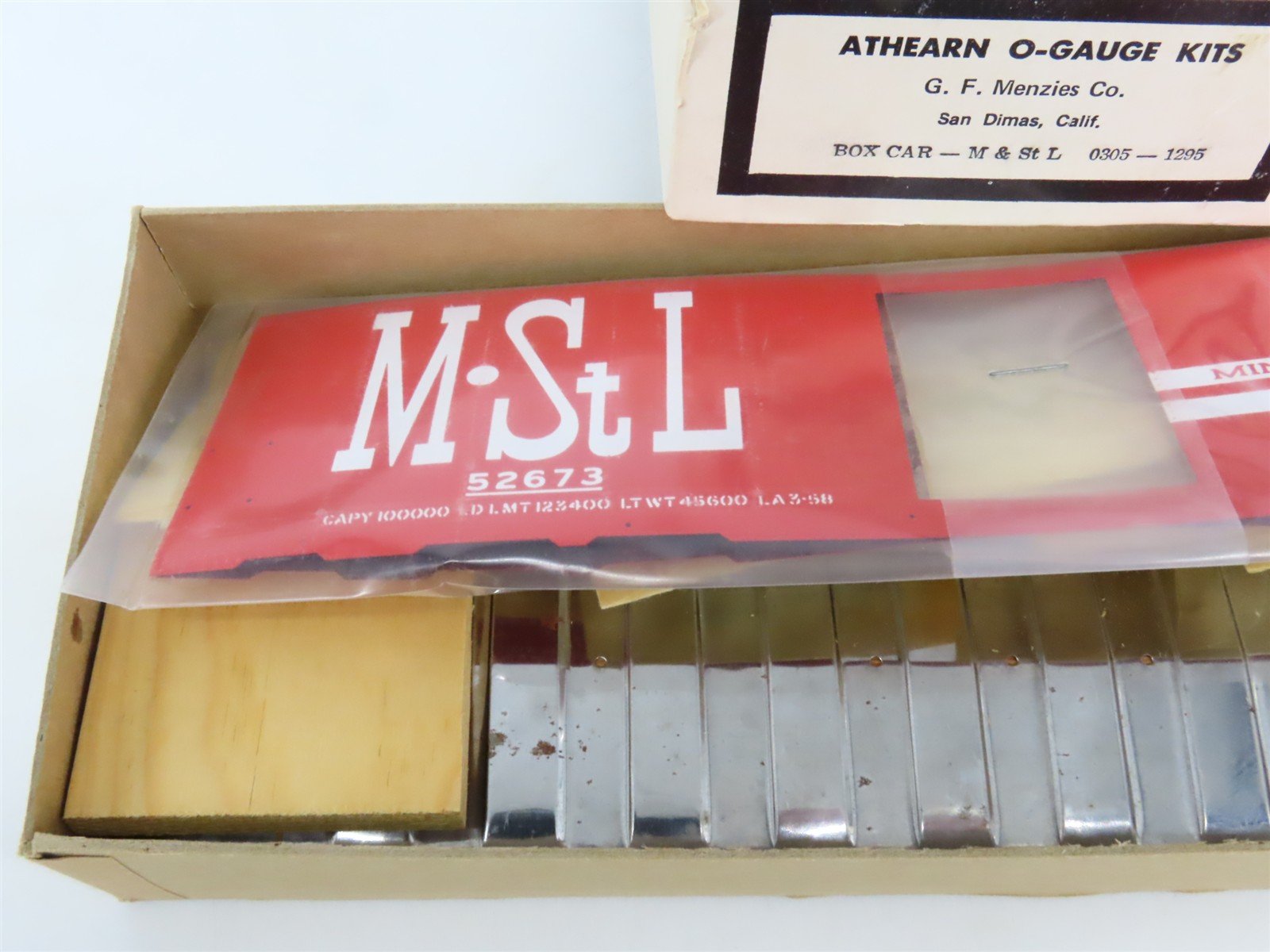 O Scale 2-Rail Athearn G. F. Menzies Kit 0305 M&StL 40' Steel Box Car #52673
