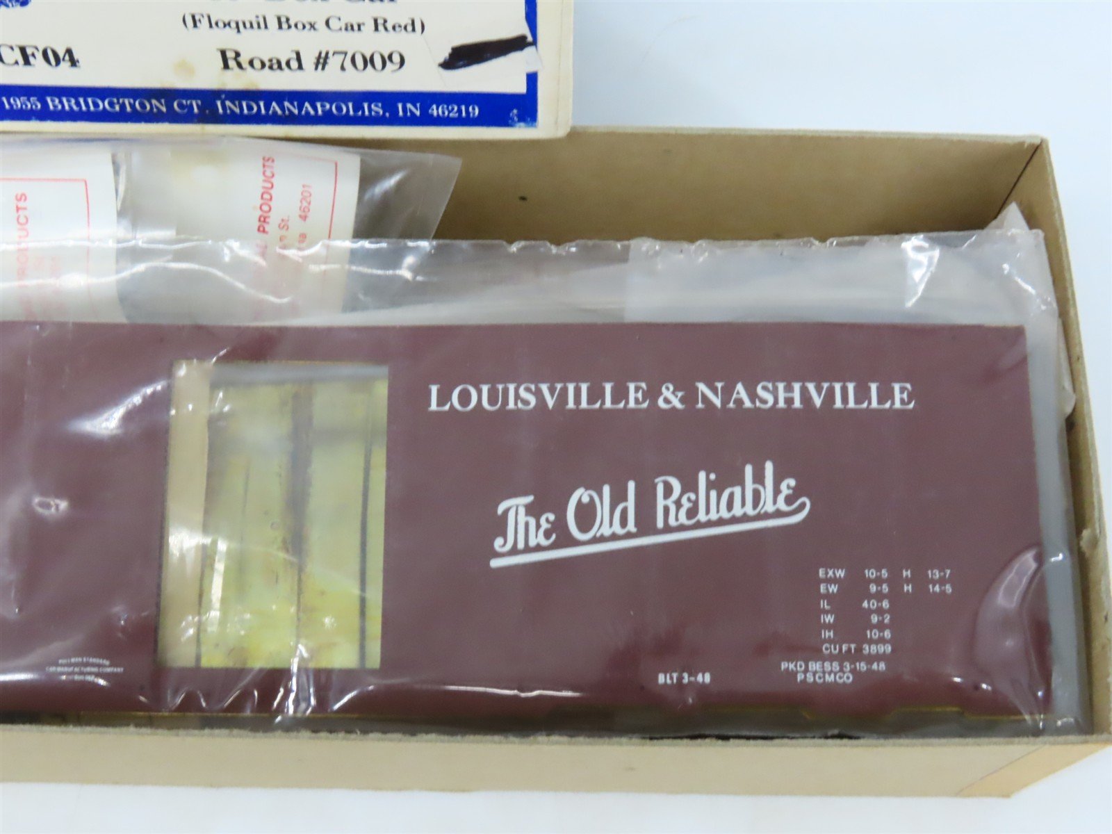 O Scale 2-Rail Reynolds/Athearn BRASS/Wood Kit CF04 L&N 40' Box Car #7009