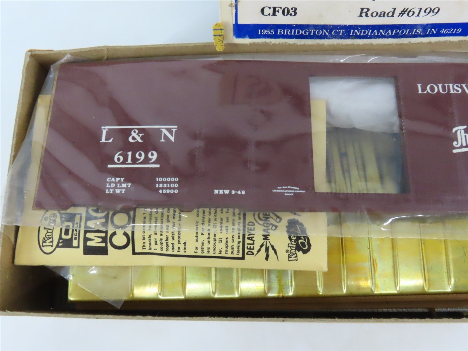 O Scale 2-Rail Reynolds/Athearn BRASS/Wood Kit CF03 L&N 40' Box Car #6199