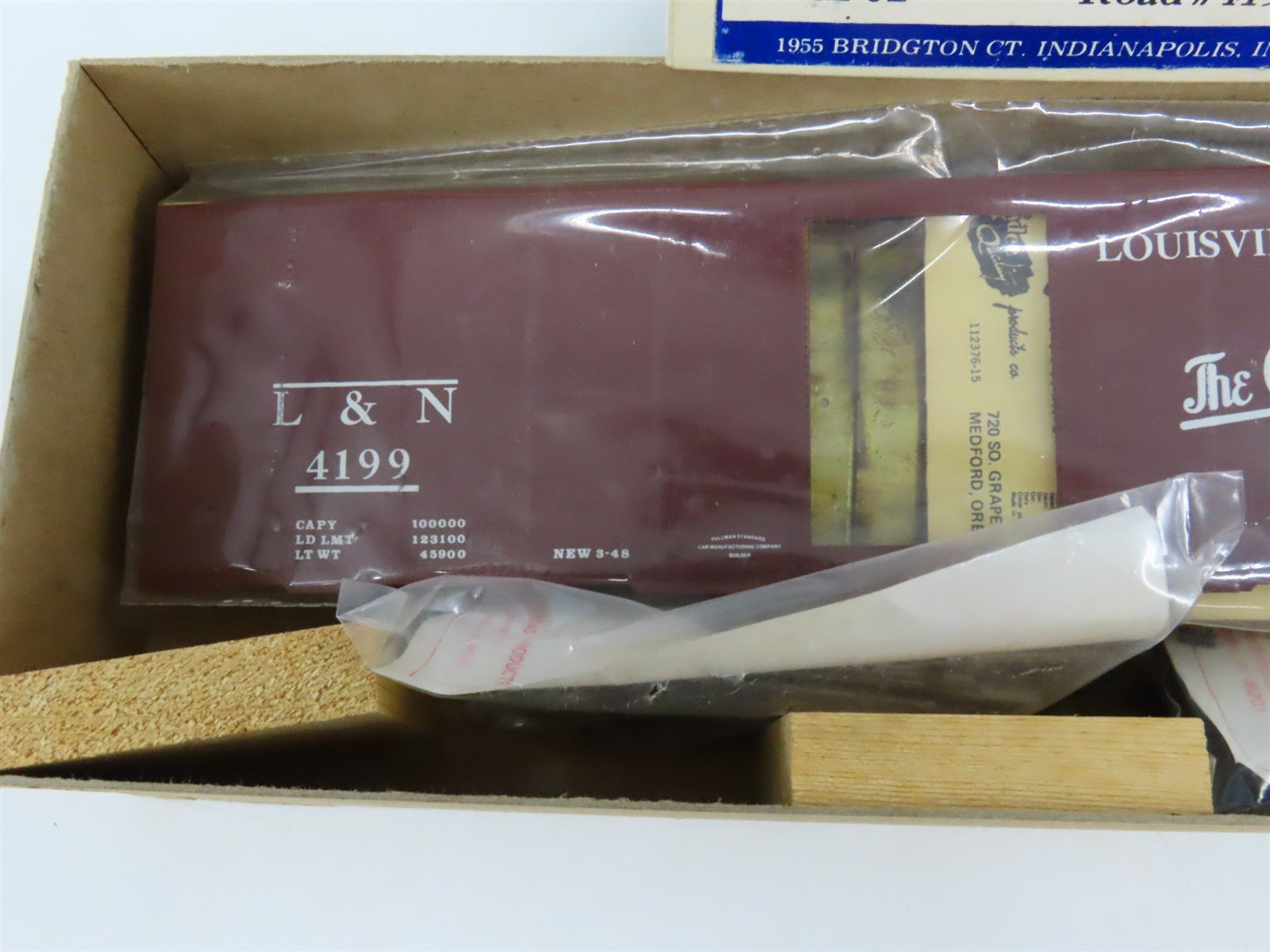 O Scale 2-Rail Reynolds/Athearn Brass/Wood Kit CF01 L&N 40' Box Car #4199