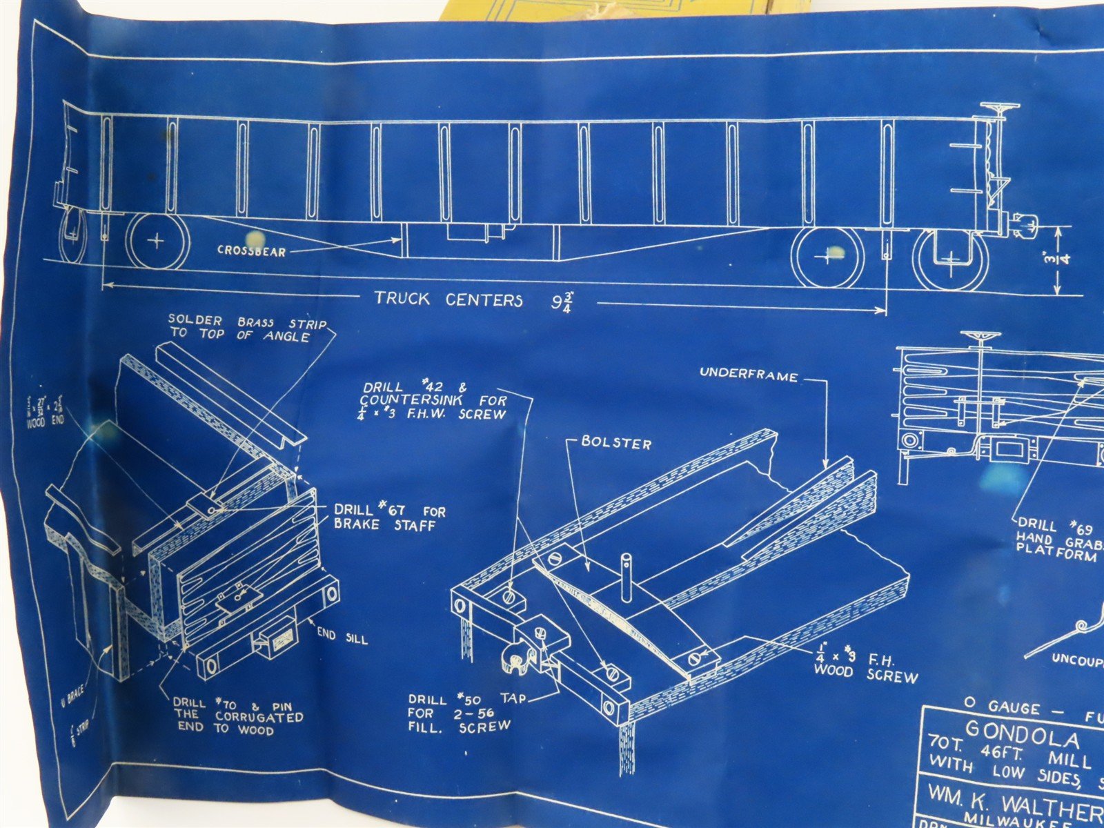 O Scale 2-Rail Walthers Craftsman Kit #3891 Undecorated 46' Mill Gondola