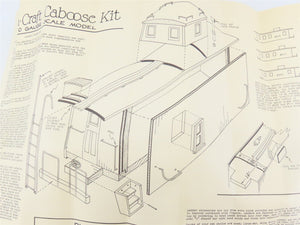 O Scale 2-Rail Train-Craft Craftsman Kit #509 Undecorated Wood Caboose w/ Cupola