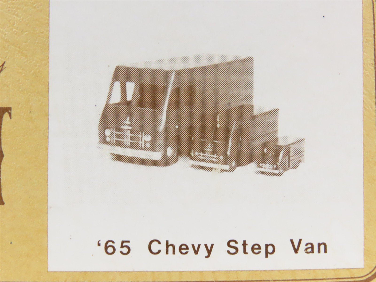 O 1/48 Scale Gloor-Craft Die-Cast Kit #540 Undecorated 1965 Chevrolet Step Van