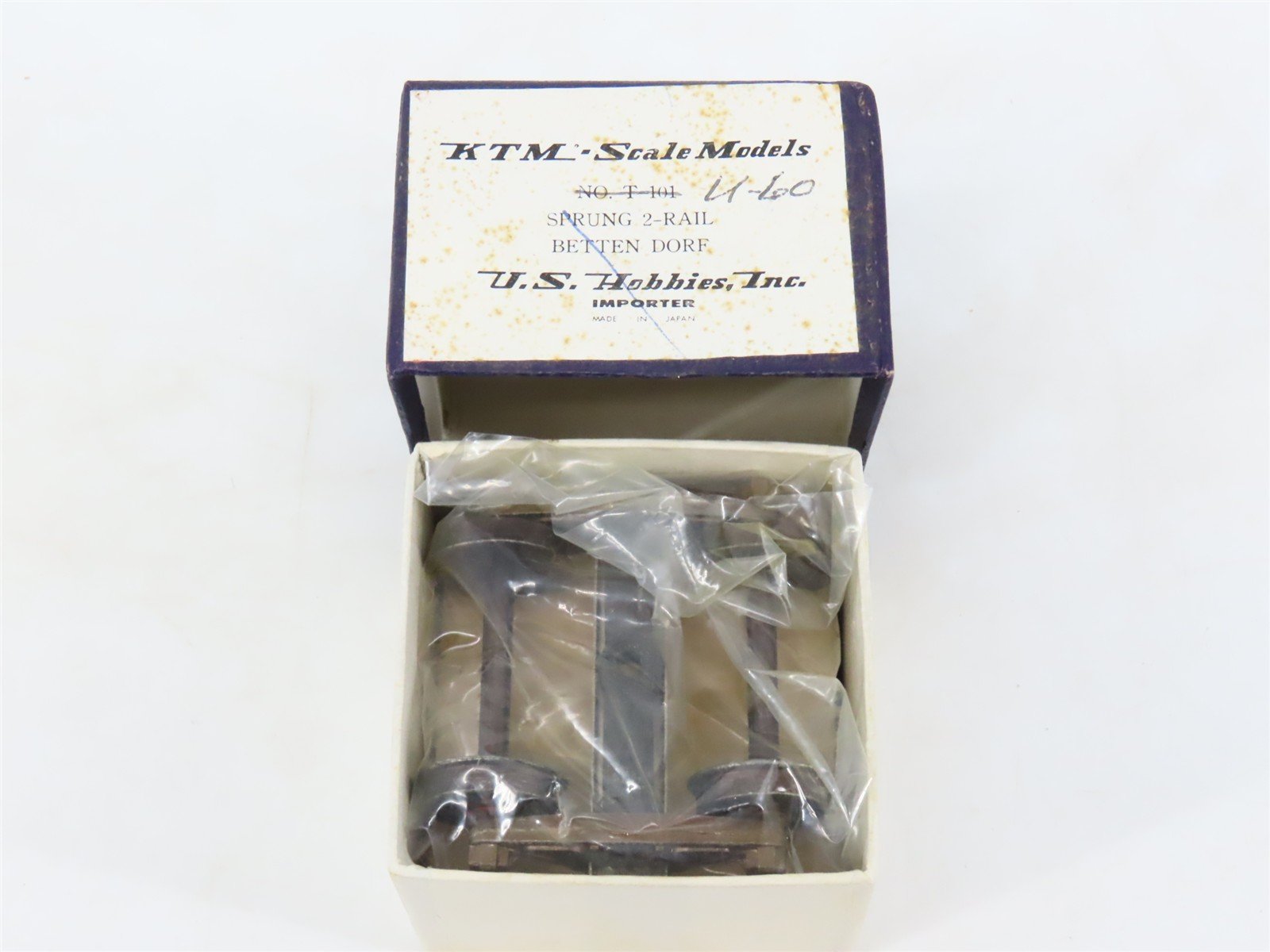O Scale 2-Rail US Hobbies / KTM #U-60 Sprung Bettendorf Trucks w/Wheels - 1 Pair