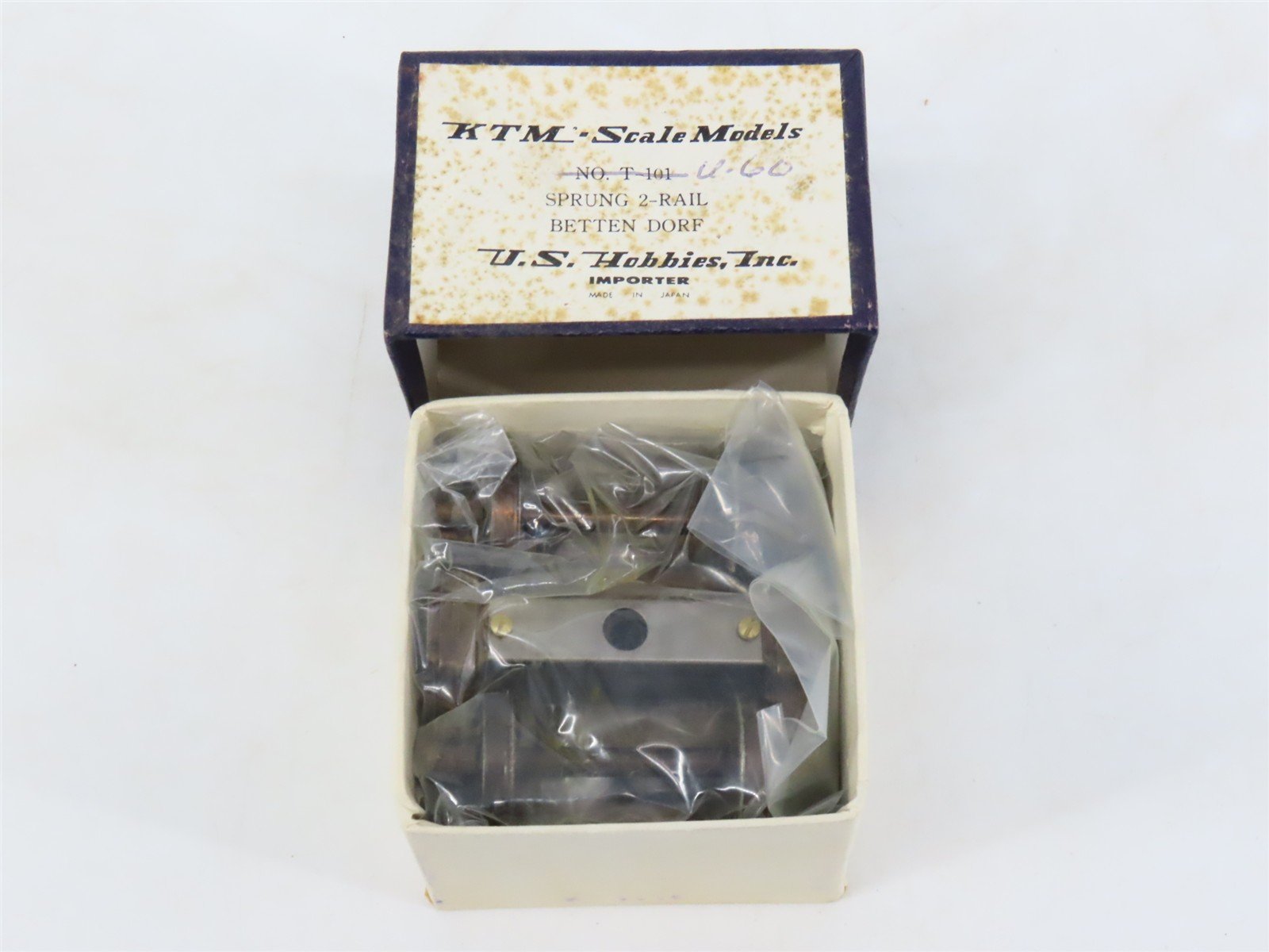 O Scale 2-Rail US Hobbies / KTM #U-60 Sprung Bettendorf Trucks w/Wheels - 1 Pair
