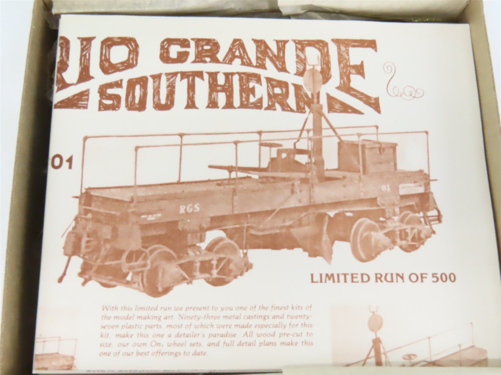 On3 Scale Durango Press Kit #DP-52 Undecorated RGS #01 Drag Flanger
