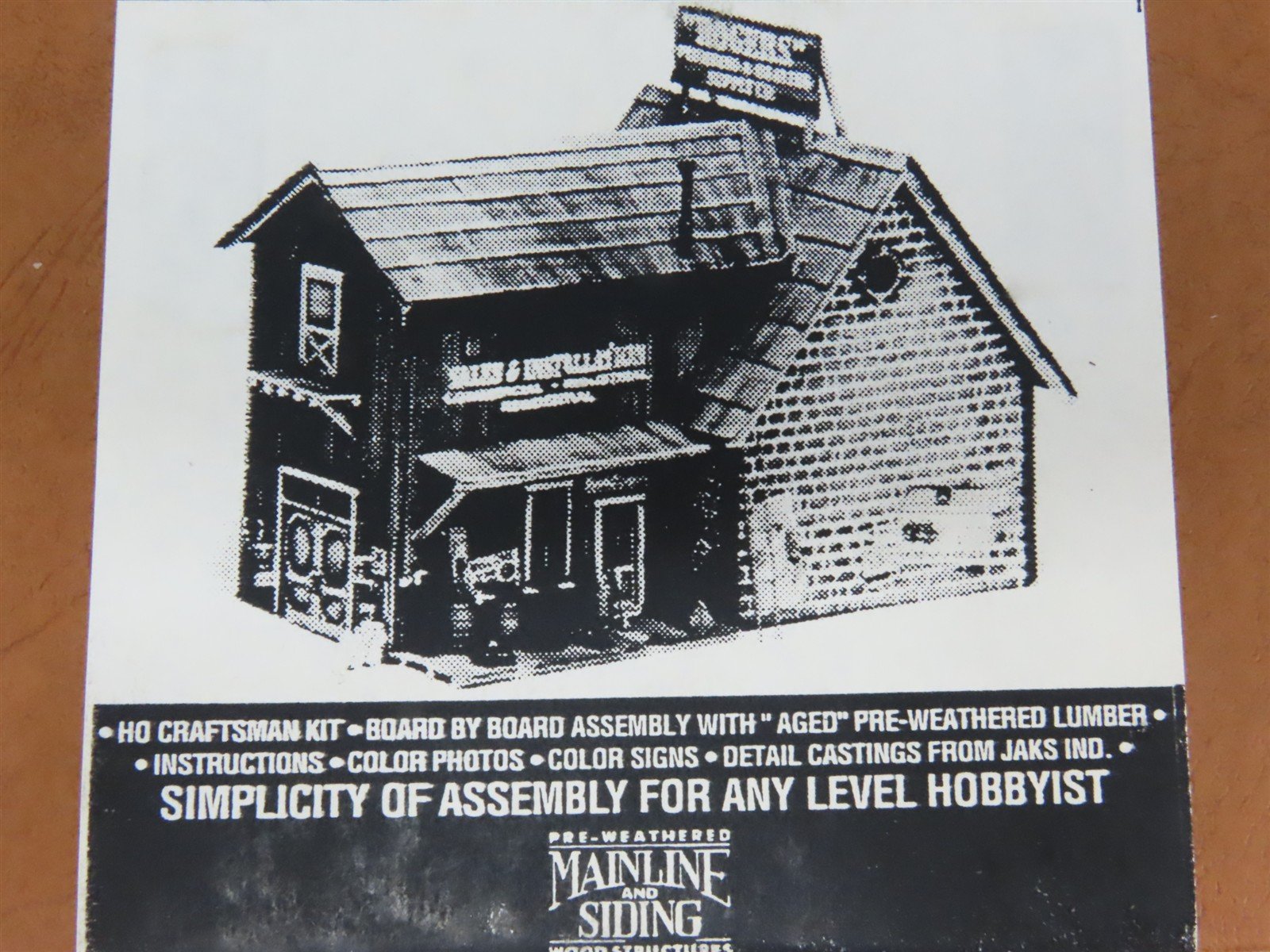 HO Scale Mainline & Siding MS 508 Rogers Plumbing Building Craftsman Kit