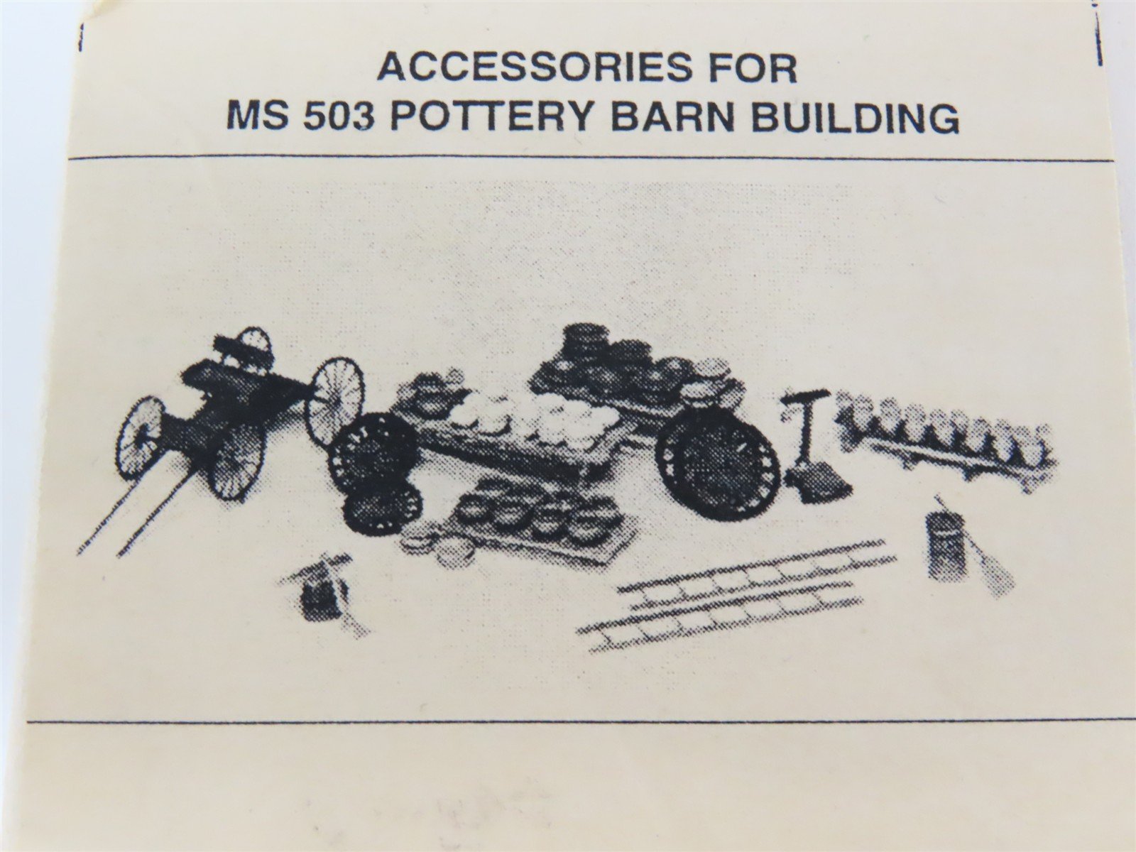 HO Scale Mainline & Siding MS 503 Pottery Barn Accessories Kit