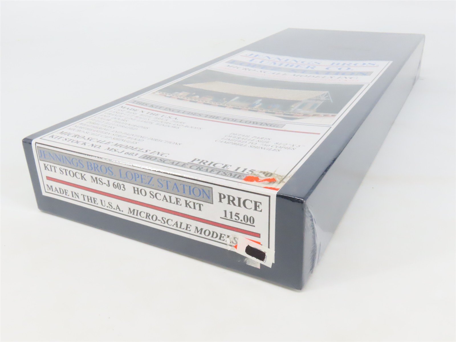 HO Scale Micro-Scale MS-J 603 Jennings Bros. Lopez Station Building Kit SEALED