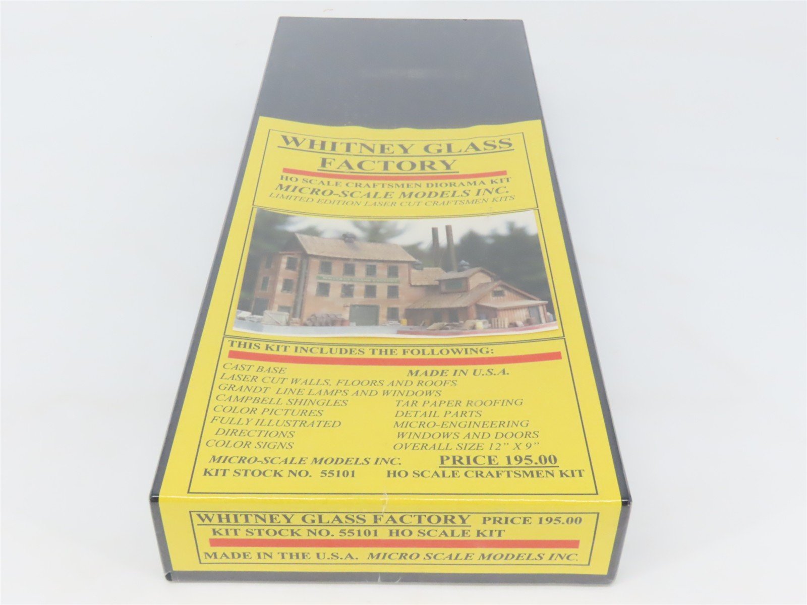 HO Scale Micro-Scale 55101 Whitney Glass Factory Building Kit SEALED