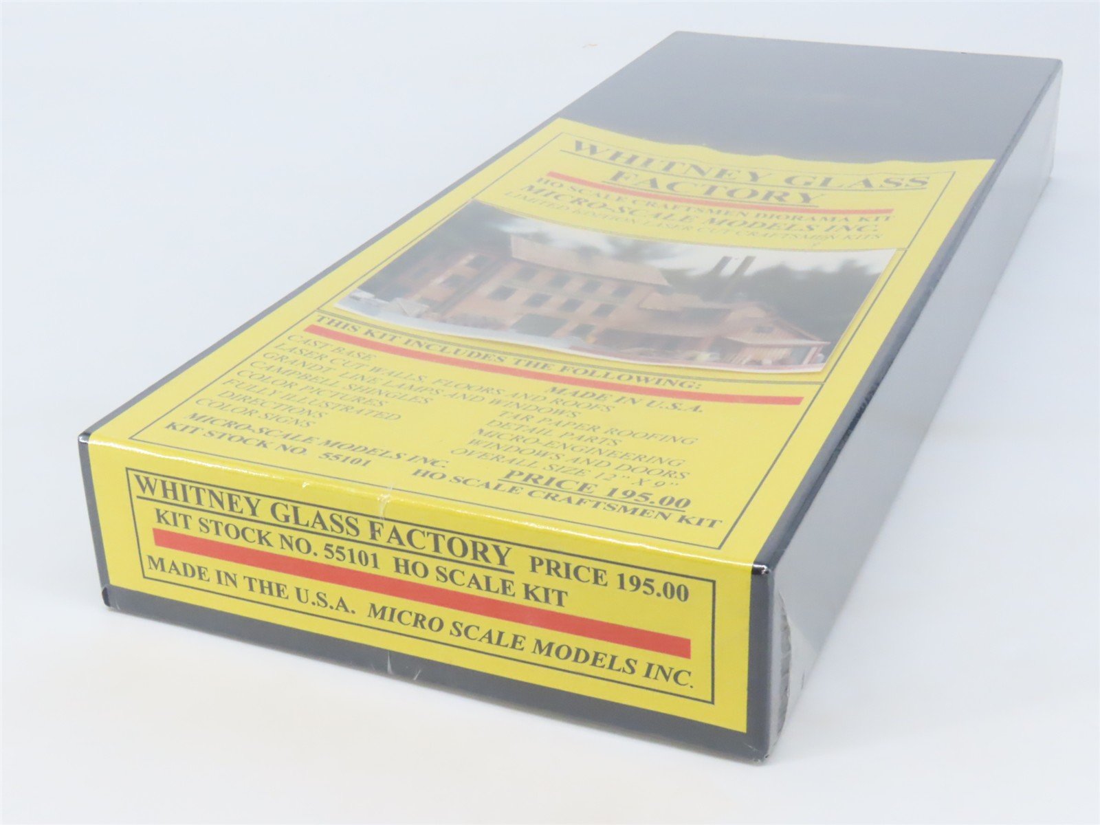 HO Scale Micro-Scale 55101 Whitney Glass Factory Building Kit SEALED