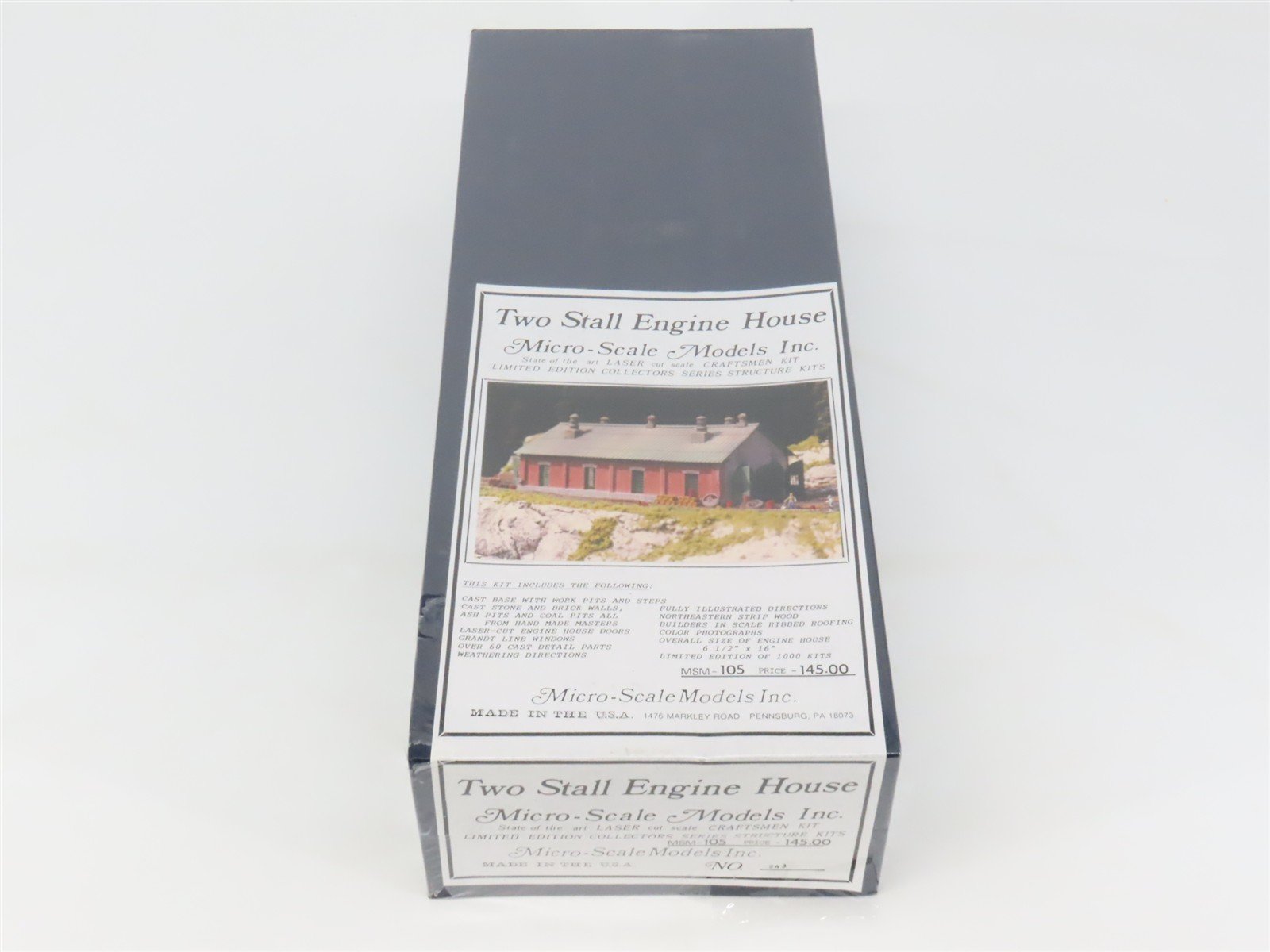 HO Scale Micro-Scale MSM-105 Two Stall Engine House Building Kit SEALED