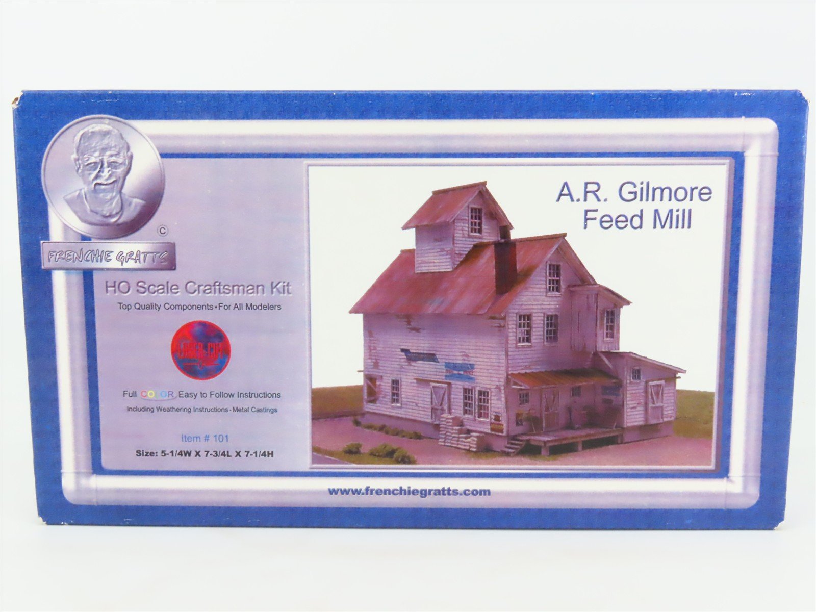 HO Scale Frenchie Gratts 101 A.R. Gilmore Feed Mill Building Kit