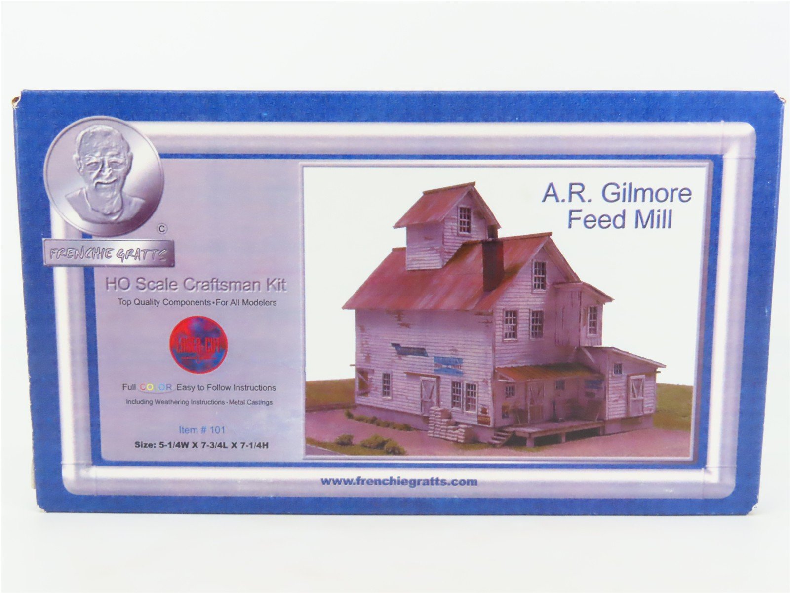 HO Scale Frenchie Gratts 101 A.R. Gilmore Feed Mill Building Kit