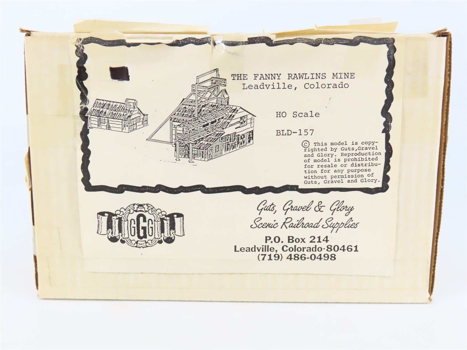 HO Scale GGG BLD-157 The Fanny Rawlins Mine Building Kit