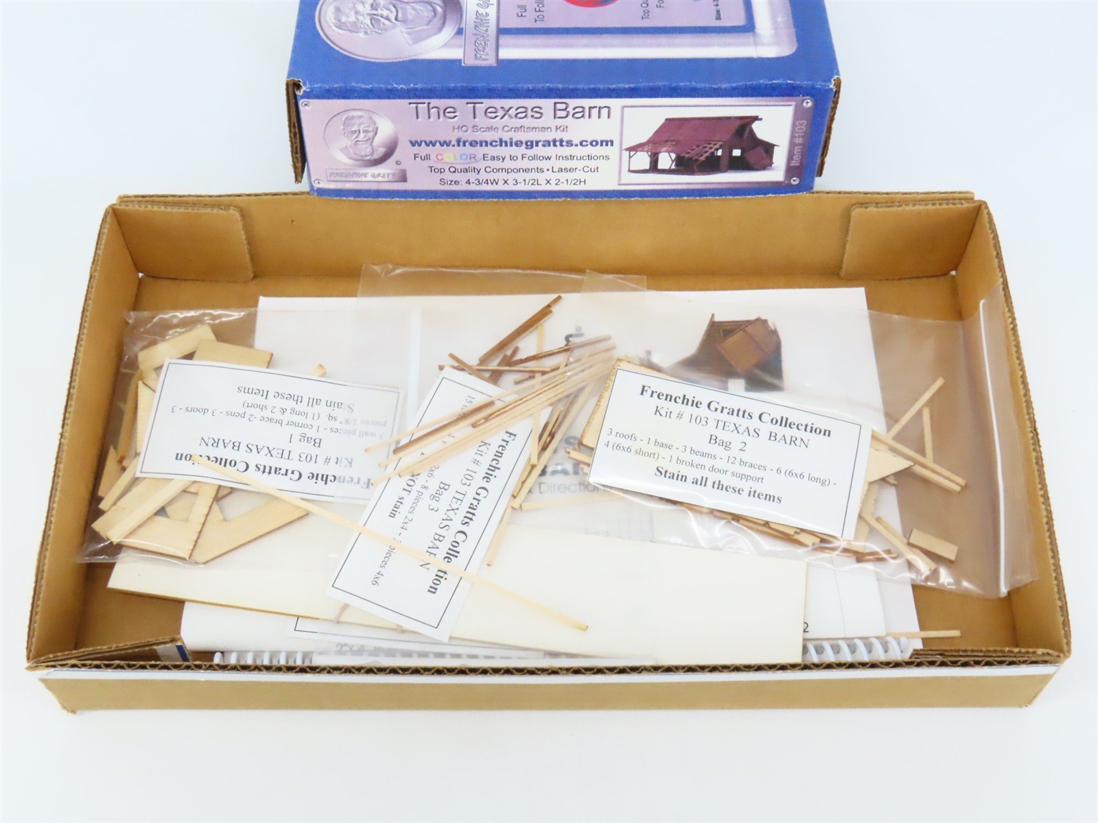 HO Scale Frenchie Gratts 103 The Texas Barn Building Kit