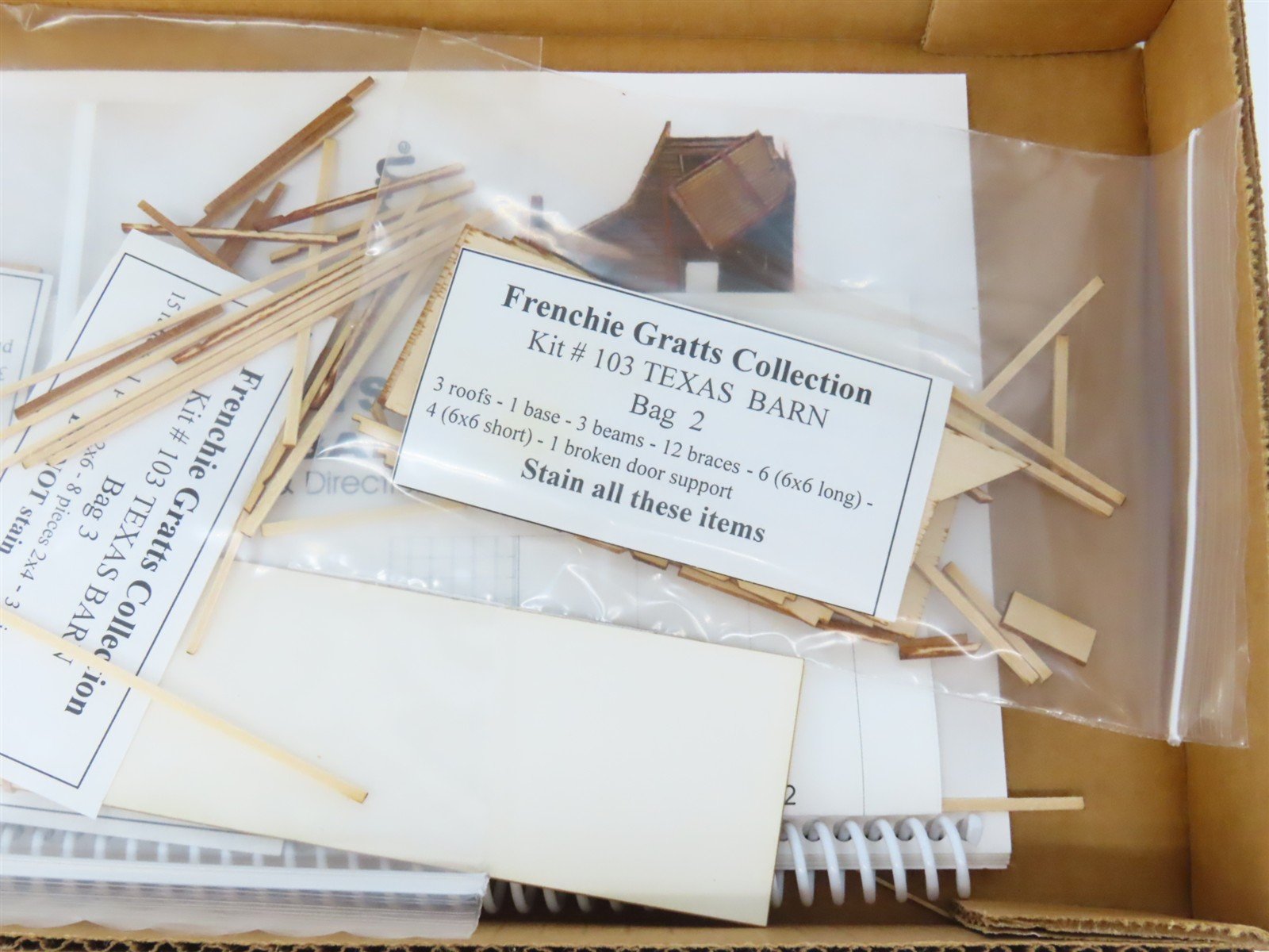 HO Scale Frenchie Gratts 103 The Texas Barn Building Kit