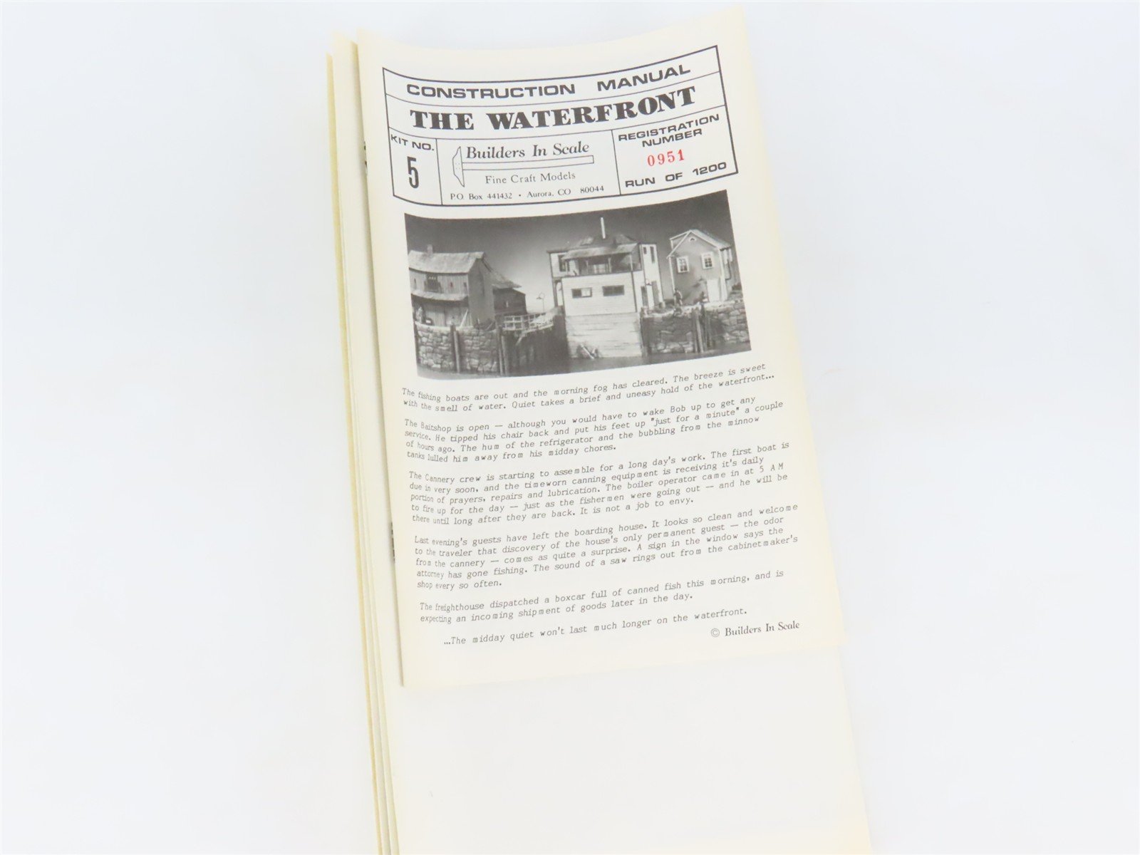 HO Scale Builders in Scale 5 The Waterfront Building Kit