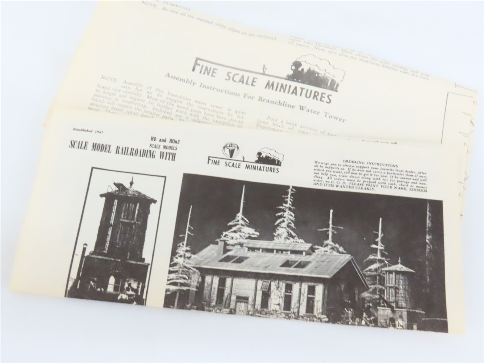 HO/HOn3 Scale Fine Scale Miniatures 25 Branchline Water Tower Building Kit