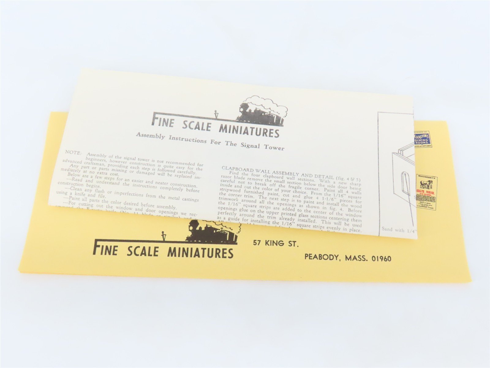 HO Scale Fine Scale Miniatures 30 Signal Tower Building Kit