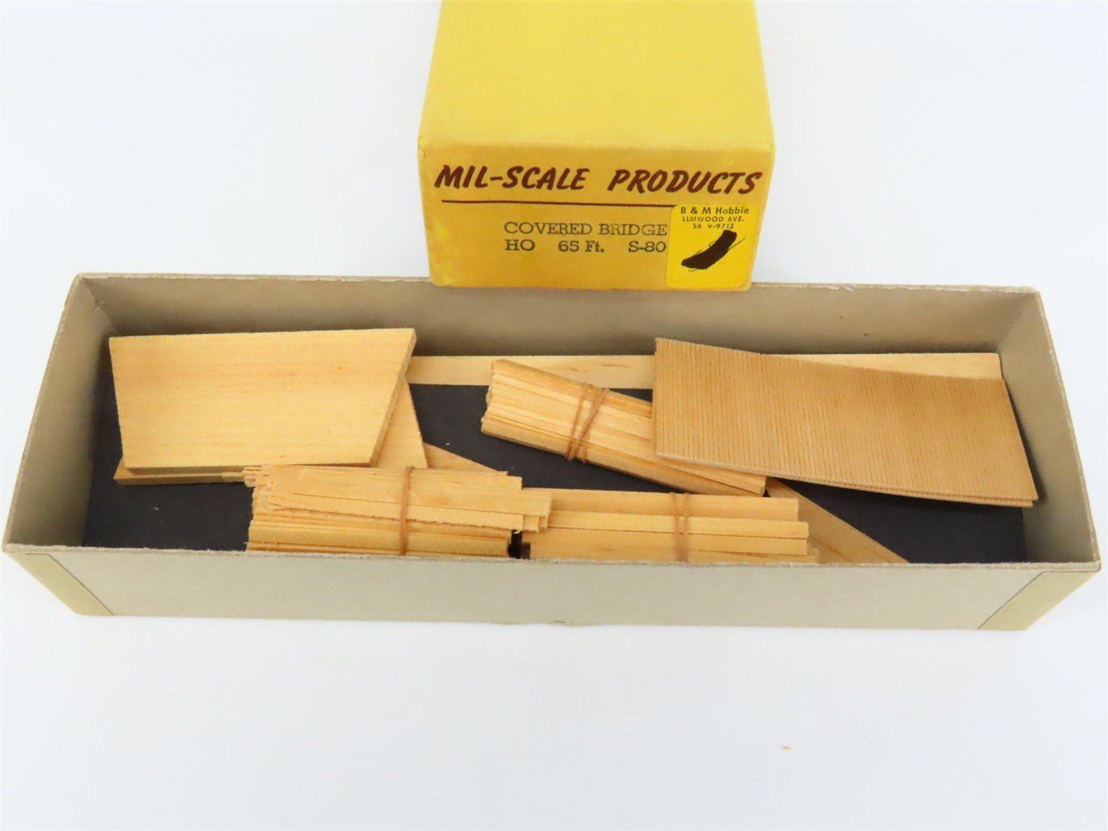 HO Scale Mil-Scale Products S-80 65' Covered Bridge Building Kit