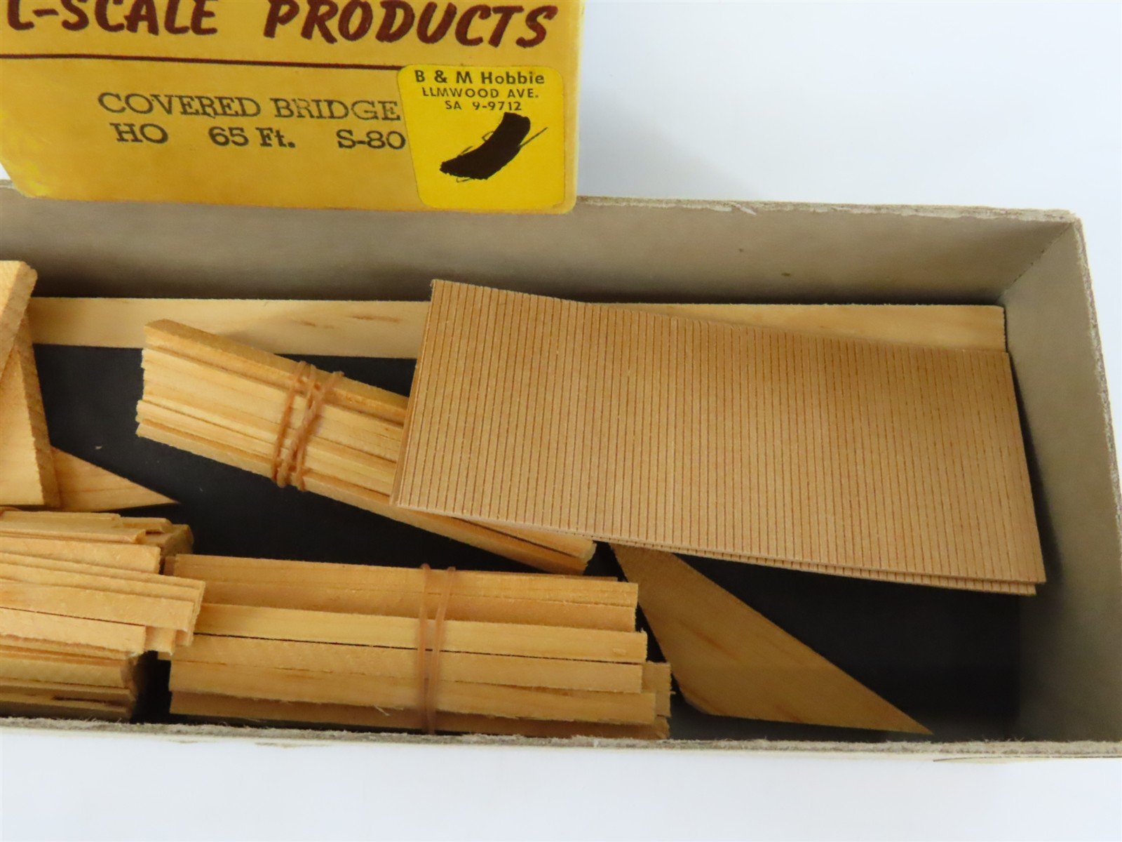 HO Scale Mil-Scale Products S-80 65' Covered Bridge Building Kit