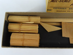 HO Scale Mil-Scale Products S-80 65' Covered Bridge Building Kit