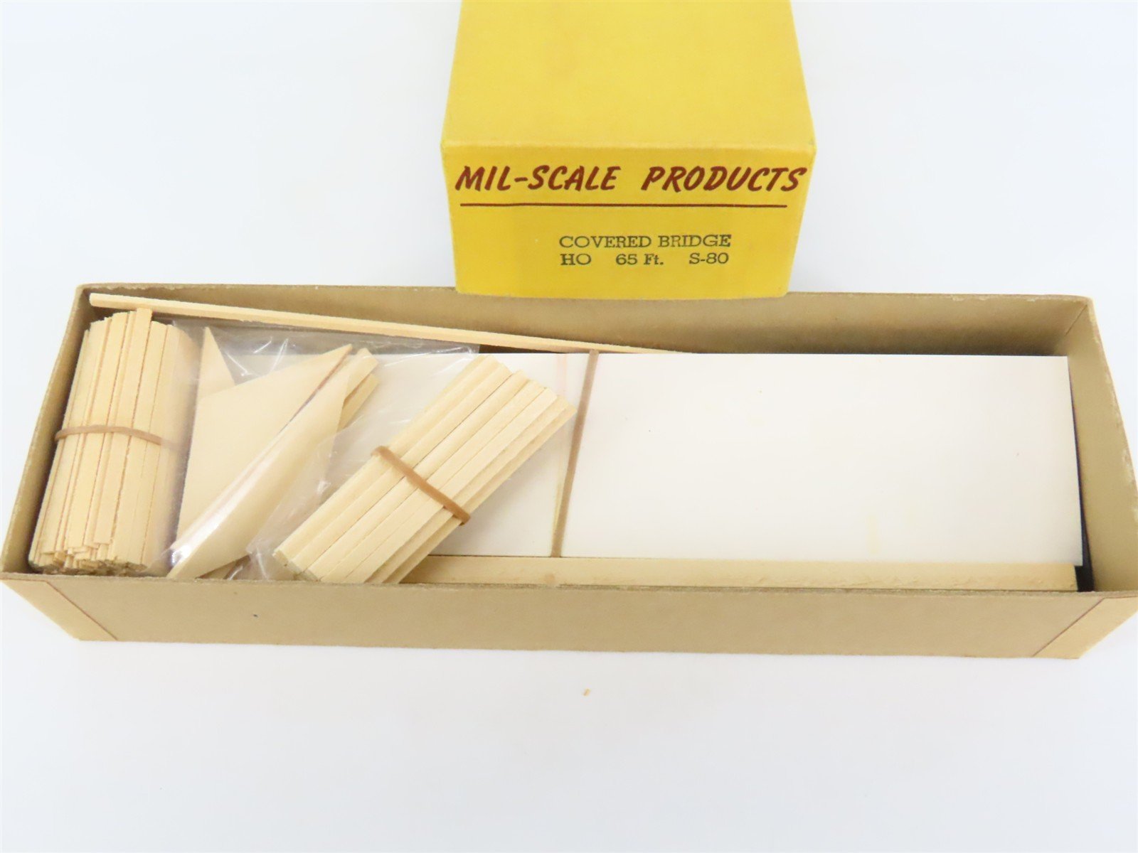 HO Scale Mil-Scale Products S-80 65' Covered Bridge Building Kit