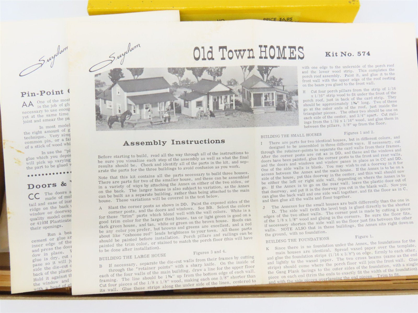 HO Scale Suydam 574 3 Old Town Homes Building Craftsman Kit